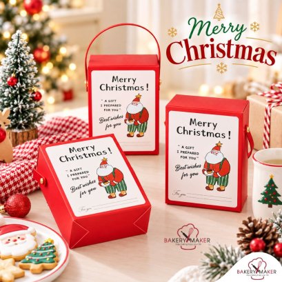 กล่องกระดาษหูหิ้ว 5 ใบ santa cool