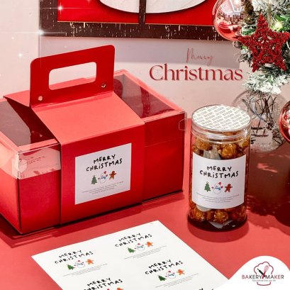 สติกเกอร์ Merry Christmas 18 ดวง