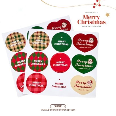 สติกเกอร์คริสต์มาสคละลาย 27 ดวง Christmas Sticker