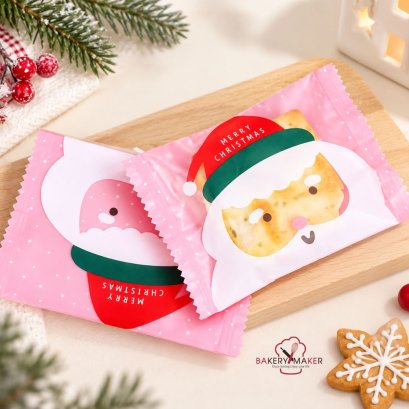 ถุงซีล หน้า Santa Claus หน้าขุ่น หลังชมพู