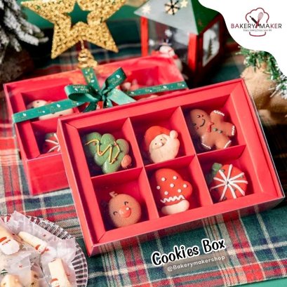 กล่องแข็ง ฝาพลาสติกเลื่อนใส 6 ช่อง 1 ใบ