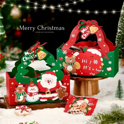 กล่องหูหิ้วพิมพ์ลายคริสต์มาส Christmas 5 ใบ