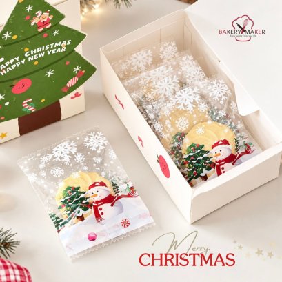 ถุงซีลลายสโนว์แมน (X'mas) ขนาด 7*10 ซม. 50 ใบ