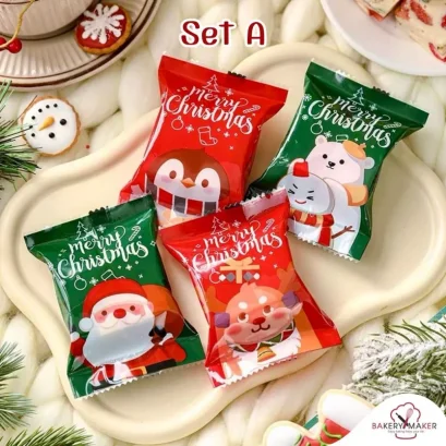 ถุงซีล คละ 4 ลาย Christmas 50 ใบ