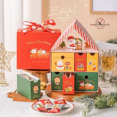 เซ็ทกล่องบ้าน X'mas locker box 1 ชุด กล่องล็อคเกอร์