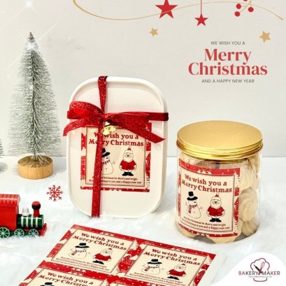 สติกเกอร์ Merry Christmas 12 ดวง