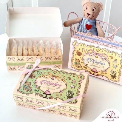 กล่องคุกกี้พิมพ์ลาย Wishes 5 ใบ ไม่รวมโบว์