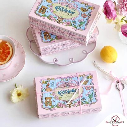 กล่องคุกกี้พิมพ์ลาย Wishes 5 ใบ ไม่รวมโบว์