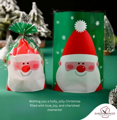ถุงพลาสติกใส่ขนม / คุ้กกี้ Santa