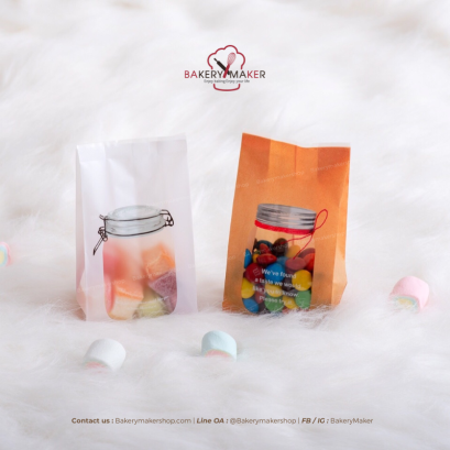 ถุงซีล ขยายข้าง ลายขวดโหล 2 สี