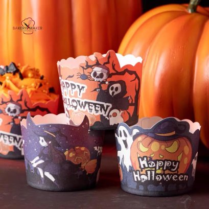ถ้วยกระดาษคัพเค้ก Halloween คละลาย