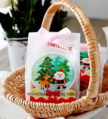 ถุงพลาสติกใส่ขนม X&#039;mas 20 ใบ