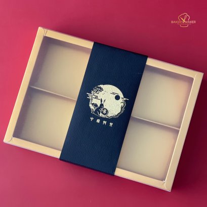 กล่อง 6 ช่อง สีทอง ฝาขุ่น เลื่อน