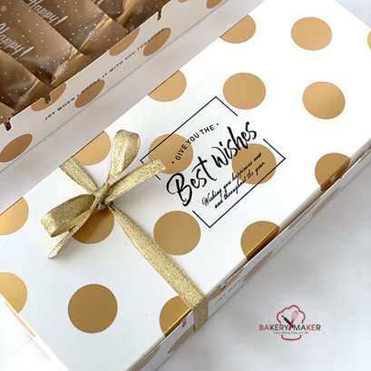 กล่อง Best Wishes พิมพ์ทอง ไม่รวมโบว์  5 ใบ