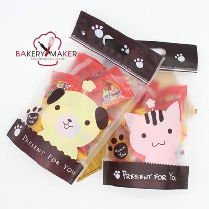 ถุงซิปน้องแมว/น้องหมา 20 ใบ