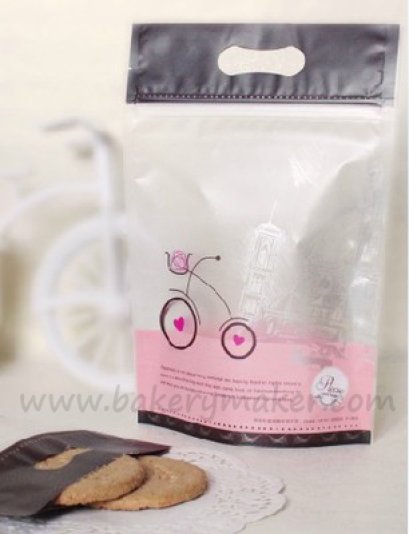 ถุงซิปหูหิ้วลาย จักรยาน 20 ใบ