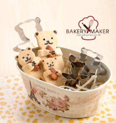 เซ็ทพิมพ์กดคุ้กกี้ หมีกอดอัลมอนด์ 3 ขนาด