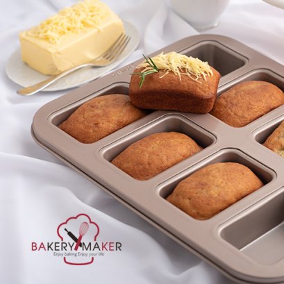 พิมพ์เค้ก / ขนมปัง 8 หลุม Teflon Chefmade