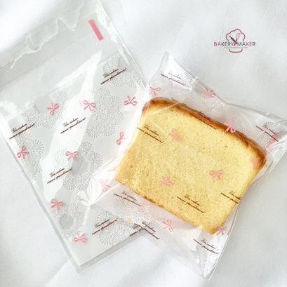 ถุงฝากาว โบว์ชมพู