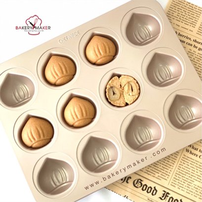 พิมพ์เกาลัด12 หลุม Teflon Chefmade