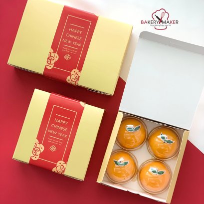 กล่องสีทองพร้อมสายคาด สำหรับ 4 , 6 ชิ้น