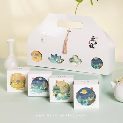 แพ็คเกจกล่องขนมไหว้พระจันทร์ 1 ชุด