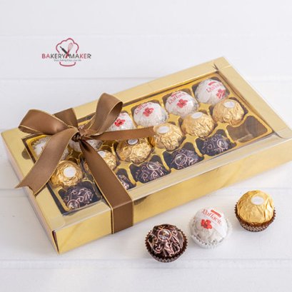 กล่องช็อคโกแลต สีทอง 18 , 25 ช่อง