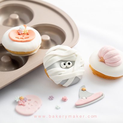 พิมพ์โดนัท 8 ซม. 6 หลุม Donut Teflon