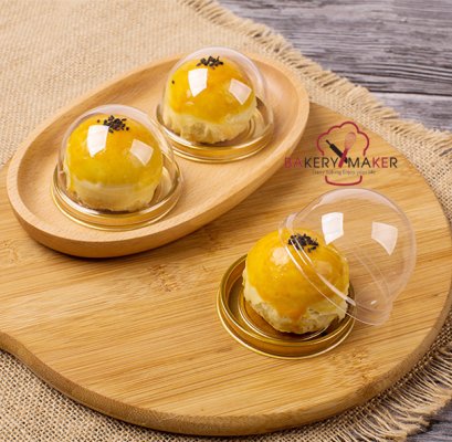 กล่องโดมกลม มินิ ฐานทอง,น้ำตาลเข้ม (สำหรับพิมพ์ส้ม H11)