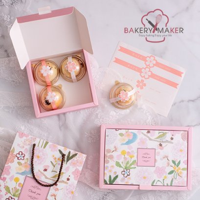 กล่อง Thank You ลายดอกไม้ 5 ใบ