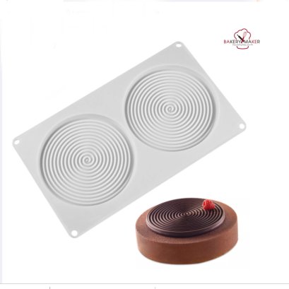 พิมพ์ซิลิโคน มูส ช็อคโกแลต ลายก้นหอย