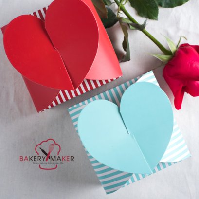 กล่องกระดาษ ฝาหัวใจ