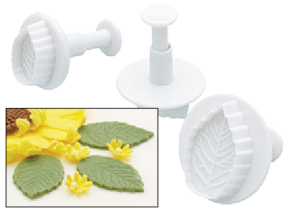 เซ็ทพิมพ์กดฟองดองท์ ใบไม้ 3 ชิ้น