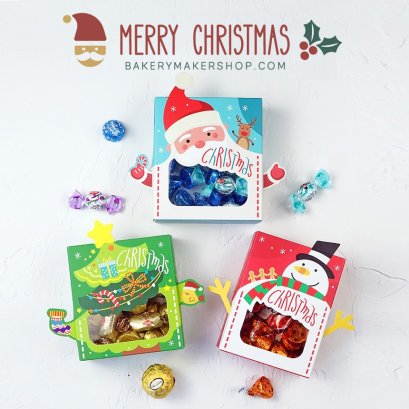 X'mas กล่องเจาะหน้าต่าง คละ 3 แบบ