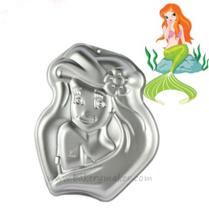 แม่พิมพ์เค้ก อลูมิเนียม นางเงือก Mermaid