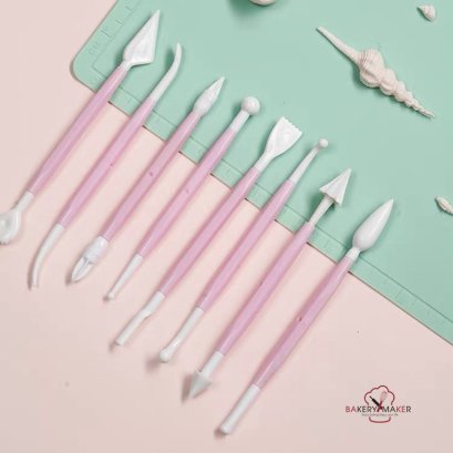 เซ็ทอุปกรณ์ ฟองดองท์ 8 ชิ้น Modeling Tools set 8 pcs.