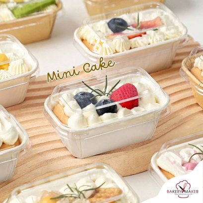 กล่องขนมสี่เหลี่ยมผืนผ้า 150 มล.(อบได้) 20 ใบ