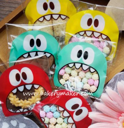 ถุงฝากาว Pacman สีชมพู