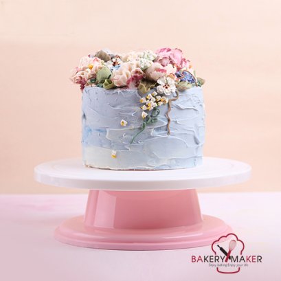 แป้นหมุนพลาสติก แต่งหน้าเค้ก