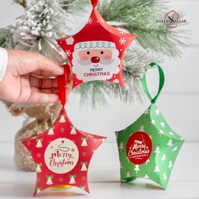 X'mas กล่องดาว คละ 3 แบบ พร้อมริบบิ้น