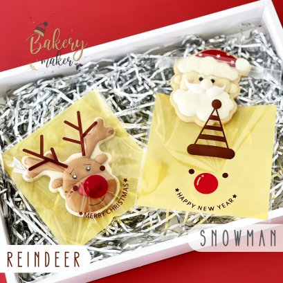 ถุงฝากาว SnowMan เหลือง Happy New Year (50ใบ)