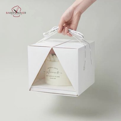 กล่องเค้ก 1 ปอนด์ Any amounts of love พร้อมที่หิ้ว 1 ใบ