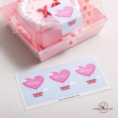 สติกเกอร์ หัวใจ บอลลูน 18 ดวง Happy Valentine&#039;s day