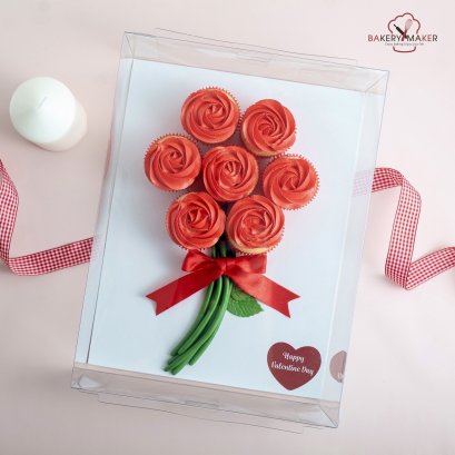 กล่องเค้กพลาสติกใสทรงผืนผ้า 1 ใบ