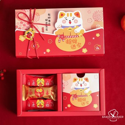 กล่องแมวกวัก ถุงเงิน พร้อมเชือก