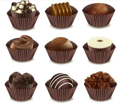 ถ้วยกระดาษใส่ช็อคโกแลต สีน้ำตาล 100 ใบ