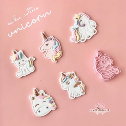 เซ็ทพิมพ์กดยูนิคอร์น 6 แบบ Unicorn Cookies cutter