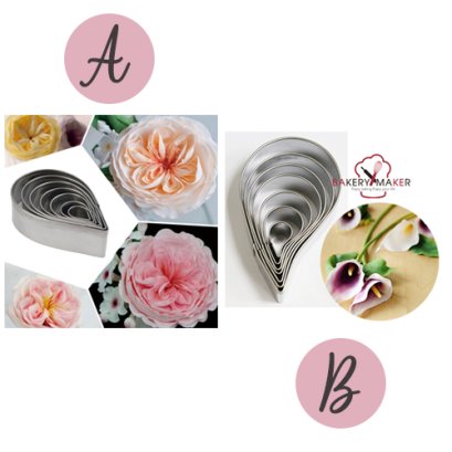 เซ็ทพิมพ์ฟองดองท์ กลีบดอกไม้ 7 ชิ้น