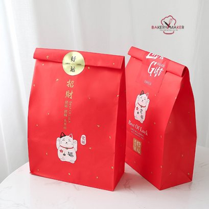 ถุงกระดาษ แมวนำโชค ตรุษจีน