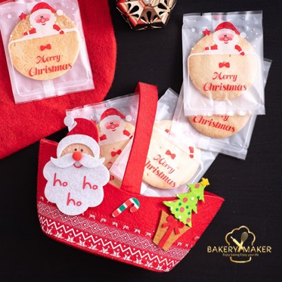 ถุงซีล Merry Christmas หน้าขุ่นหลังขาว